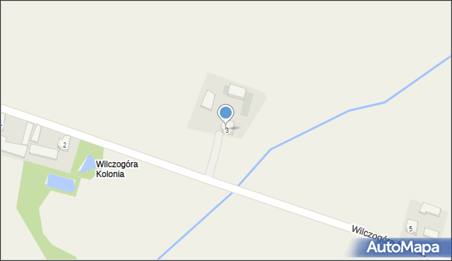 Wilczogóra Kolonia, Wilczogóra Kolonia, 3, mapa Wilczogóra Kolonia