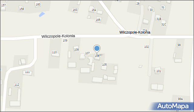 Wilczopole-Kolonia, Wilczopole-Kolonia, 106, mapa Wilczopole-Kolonia