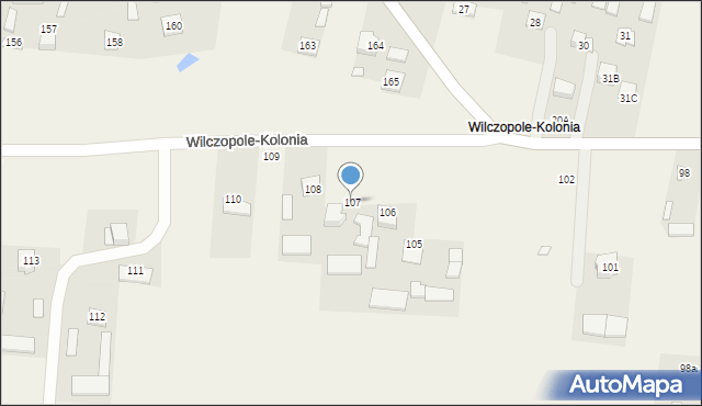 Wilczopole-Kolonia, Wilczopole-Kolonia, 107, mapa Wilczopole-Kolonia