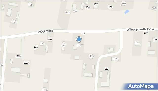 Wilczopole-Kolonia, Wilczopole-Kolonia, 115, mapa Wilczopole-Kolonia