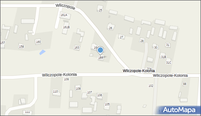 Wilczopole-Kolonia, Wilczopole-Kolonia, 165, mapa Wilczopole-Kolonia