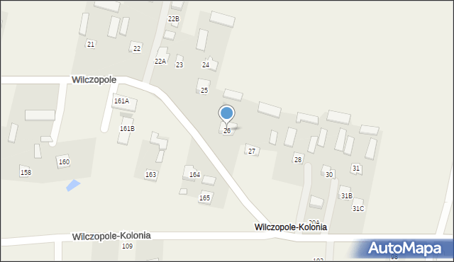 Wilczopole-Kolonia, Wilczopole-Kolonia, 26, mapa Wilczopole-Kolonia