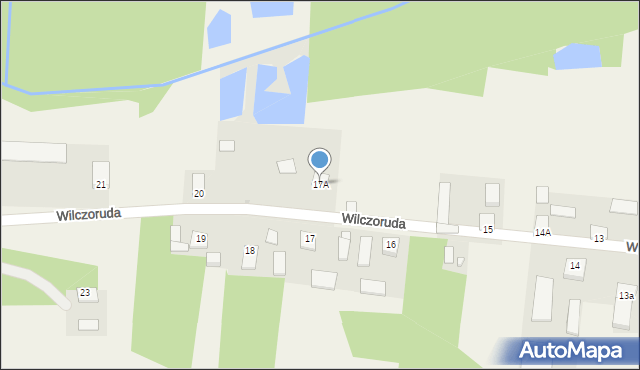 Wilczoruda, Wilczoruda, 17A, mapa Wilczoruda