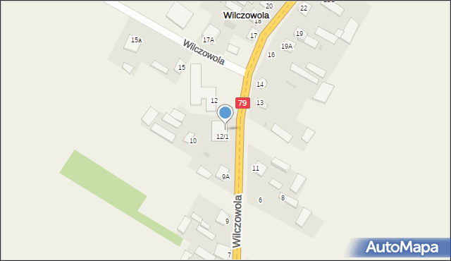 Wilczowola, Wilczowola, 12A, mapa Wilczowola