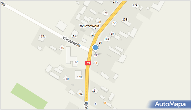 Wilczowola, Wilczowola, 14, mapa Wilczowola