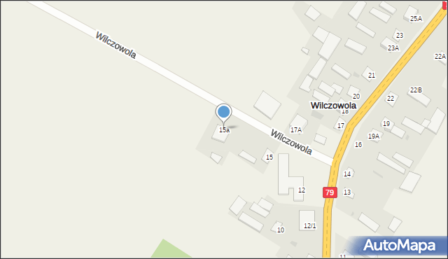 Wilczowola, Wilczowola, 15a, mapa Wilczowola