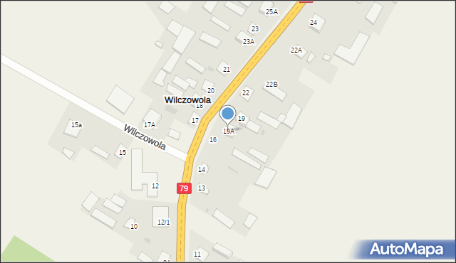 Wilczowola, Wilczowola, 19A, mapa Wilczowola