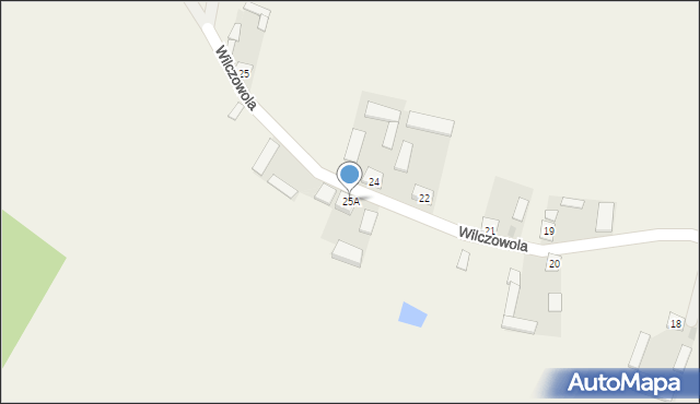 Wilczowola, Wilczowola, 25A, mapa Wilczowola