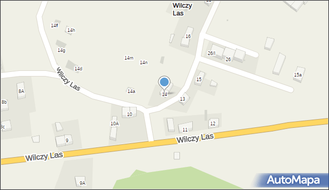 Wilczy Las, Wilczy Las, 14, mapa Wilczy Las