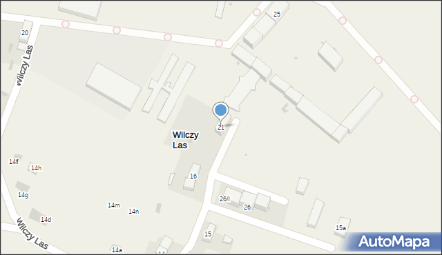 Wilczy Las, Wilczy Las, 21, mapa Wilczy Las