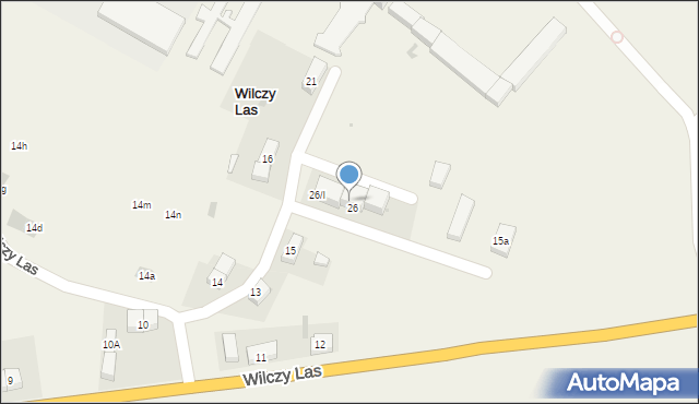 Wilczy Las, Wilczy Las, 26/II, mapa Wilczy Las