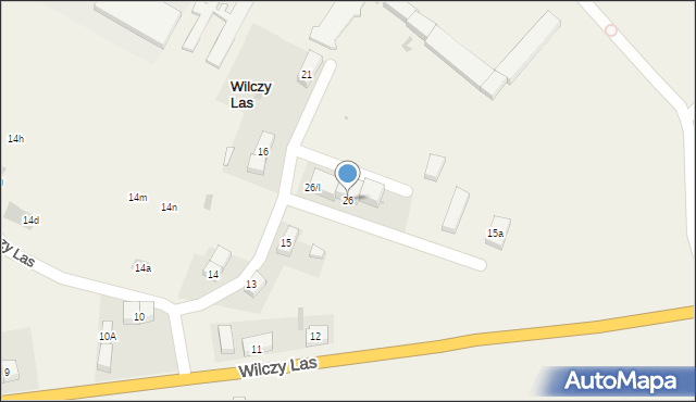 Wilczy Las, Wilczy Las, 26, mapa Wilczy Las