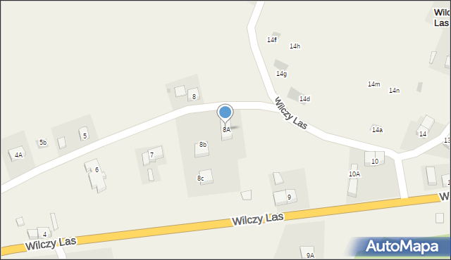 Wilczy Las, Wilczy Las, 8A, mapa Wilczy Las