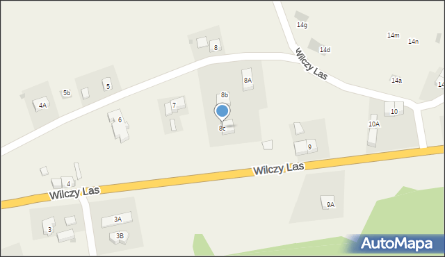 Wilczy Las, Wilczy Las, 8c, mapa Wilczy Las