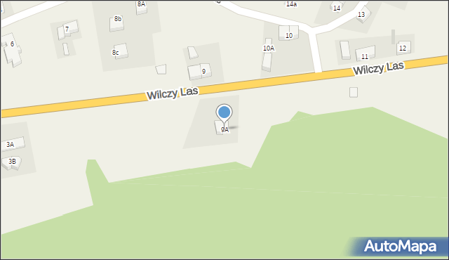 Wilczy Las, Wilczy Las, 9A, mapa Wilczy Las