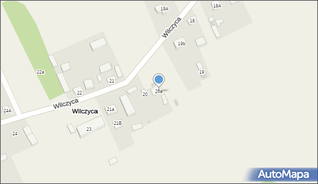 Wilczyca, Wilczyca, 20a, mapa Wilczyca