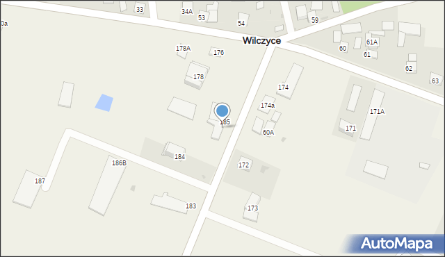 Wilczyce, Wilczyce, 185a, mapa Wilczyce