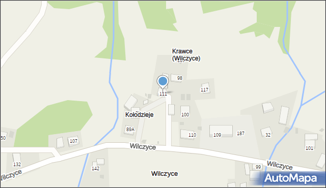 Wilczyce, Wilczyce, 111, mapa Wilczyce