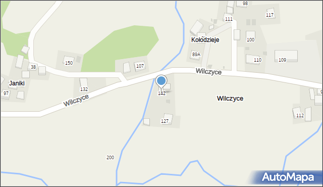 Wilczyce, Wilczyce, 142, mapa Wilczyce