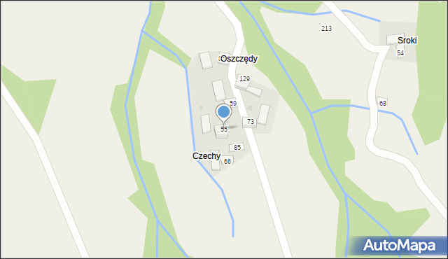 Wilczyce, Wilczyce, 55, mapa Wilczyce