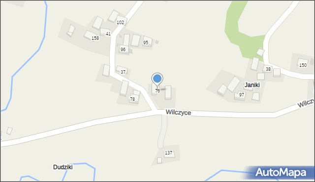 Wilczyce, Wilczyce, 76, mapa Wilczyce