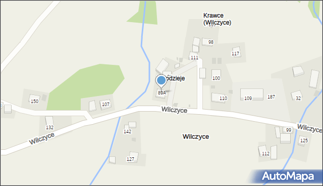 Wilczyce, Wilczyce, 89A, mapa Wilczyce