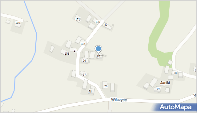 Wilczyce, Wilczyce, 95, mapa Wilczyce