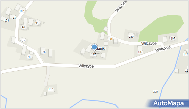 Wilczyce, Wilczyce, 97, mapa Wilczyce
