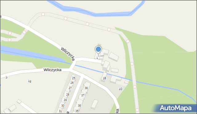 Wilczyce, Wilczycka, 1A, mapa Wilczyce