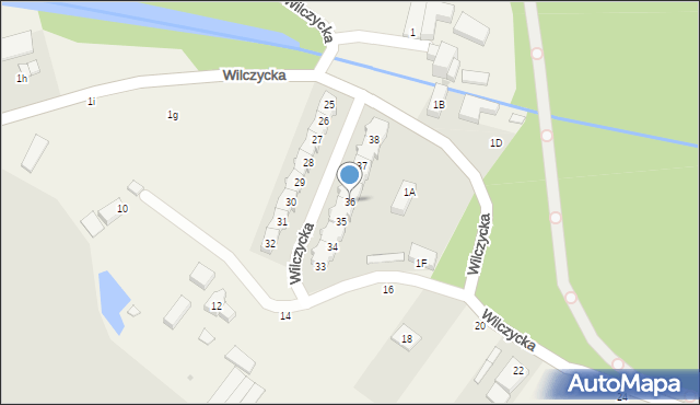 Wilczyce, Wilczycka, 36, mapa Wilczyce