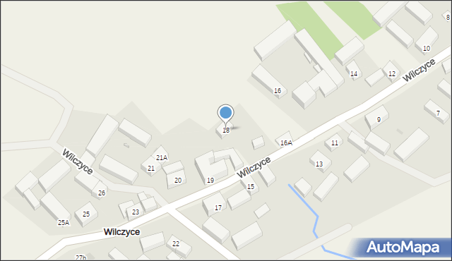 Wilczyce, Wilczyce, 18, mapa Wilczyce