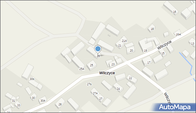 Wilczyce, Wilczyce, 26, mapa Wilczyce