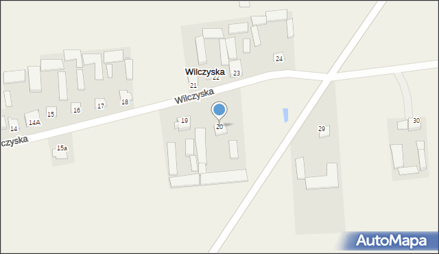 Wilczyska, Wilczyska, 20, mapa Wilczyska