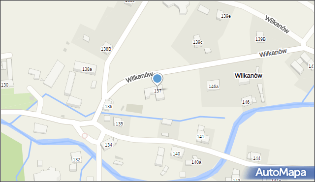 Wilkanów, Wilkanów, 137, mapa Wilkanów