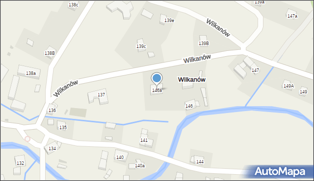 Wilkanów, Wilkanów, 146a, mapa Wilkanów