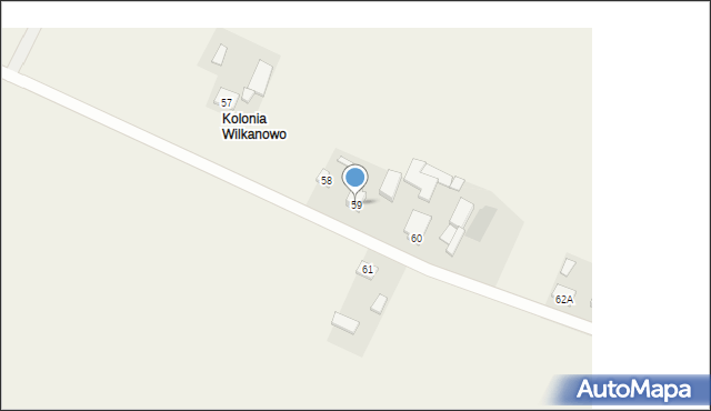 Wilkanowo, Wilkanowo, 59, mapa Wilkanowo