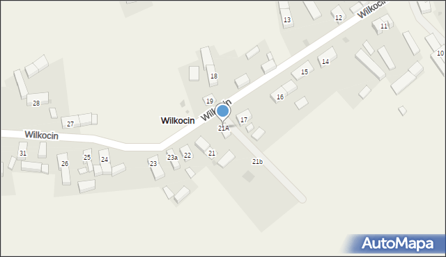 Wilkocin, Wilkocin, 21A, mapa Wilkocin