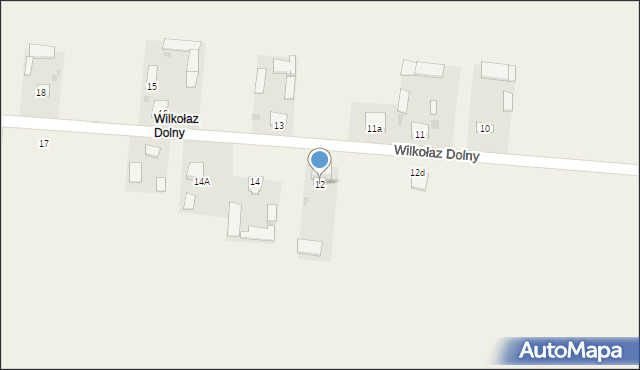 Wilkołaz Dolny, Wilkołaz Dolny, 12, mapa Wilkołaz Dolny