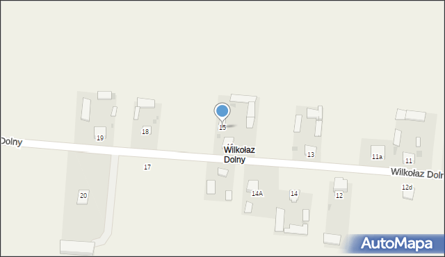 Wilkołaz Dolny, Wilkołaz Dolny, 15, mapa Wilkołaz Dolny