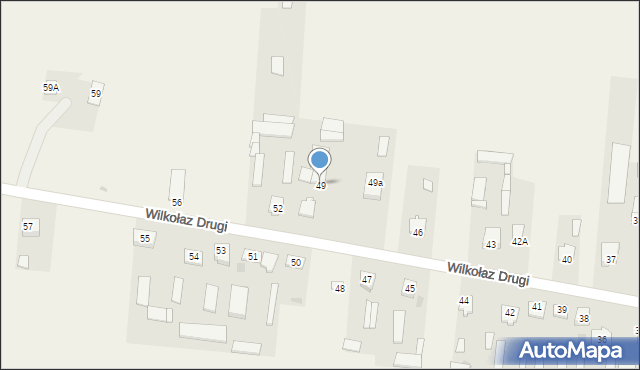 Wilkołaz Drugi, Wilkołaz Drugi, 49, mapa Wilkołaz Drugi