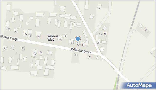 Wilkołaz Drugi, Wilkołaz Drugi, 6a, mapa Wilkołaz Drugi