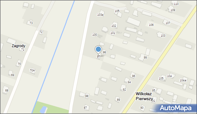 Wilkołaz Pierwszy, Wilkołaz Pierwszy, 97, mapa Wilkołaz Pierwszy