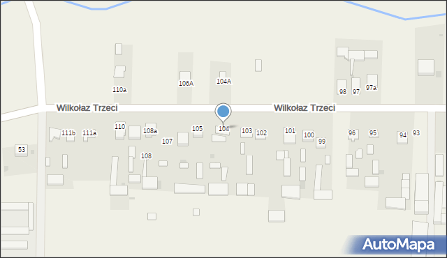 Wilkołaz Trzeci, Wilkołaz Trzeci, 104, mapa Wilkołaz Trzeci