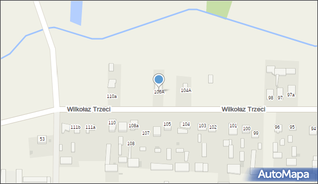 Wilkołaz Trzeci, Wilkołaz Trzeci, 106A, mapa Wilkołaz Trzeci