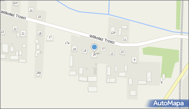 Wilkołaz Trzeci, Wilkołaz Trzeci, 14, mapa Wilkołaz Trzeci