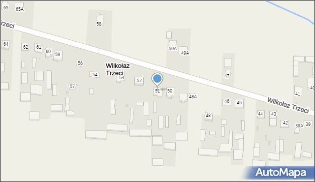 Wilkołaz Trzeci, Wilkołaz Trzeci, 51, mapa Wilkołaz Trzeci