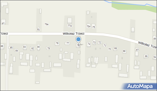 Wilkołaz Trzeci, Wilkołaz Trzeci, 76, mapa Wilkołaz Trzeci