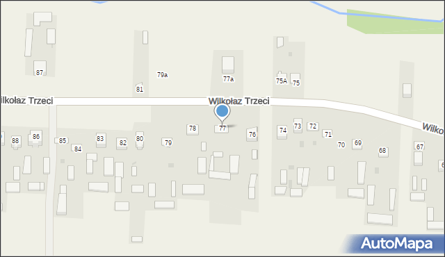 Wilkołaz Trzeci, Wilkołaz Trzeci, 77, mapa Wilkołaz Trzeci