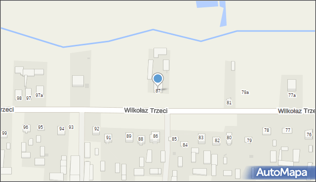 Wilkołaz Trzeci, Wilkołaz Trzeci, 87, mapa Wilkołaz Trzeci