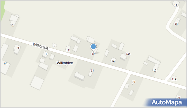 Wilkonice, Wilkonice, 12, mapa Wilkonice